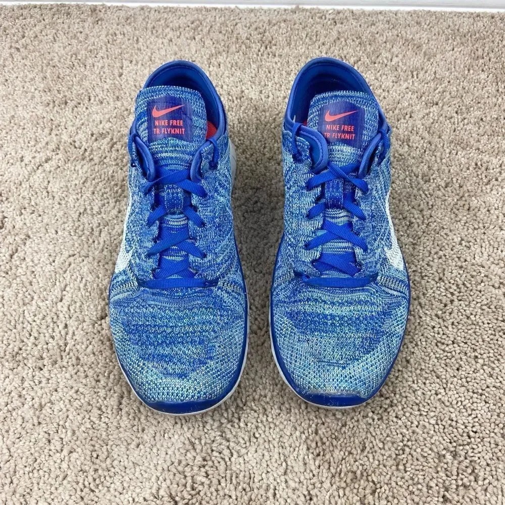 Nike Free TR Flyknit Running Shoes - Racer Blue